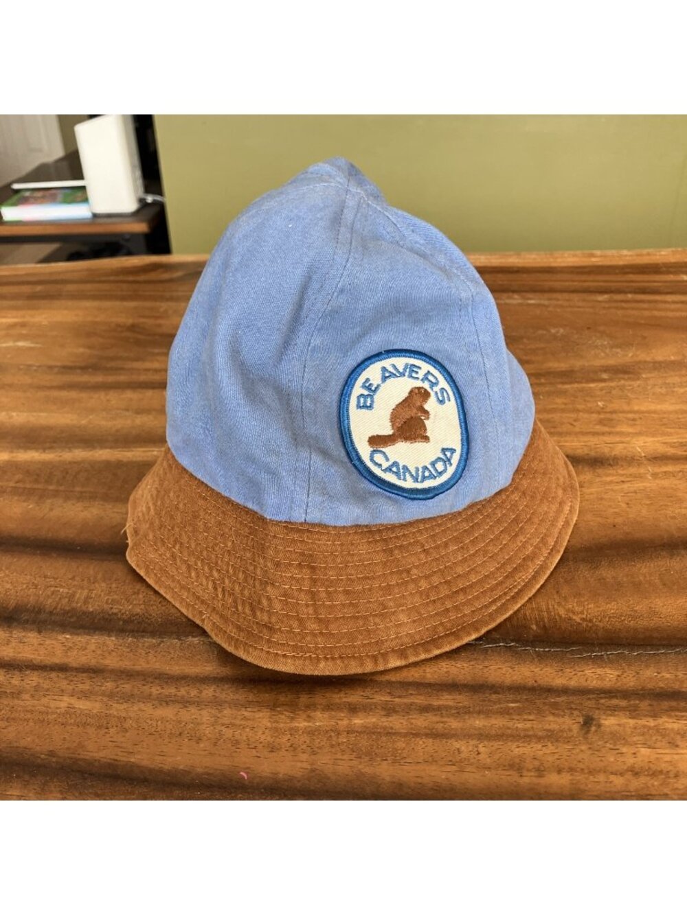 Beavers Canada Cap/Hat Kids Child Bucket Style - Blue & Brown